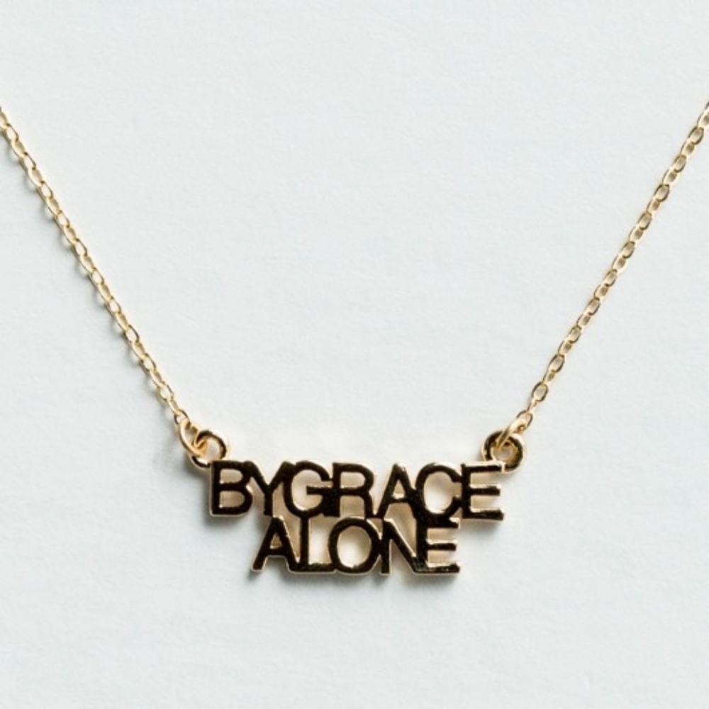 Gold Embrace Alone Necklace Minimalist Design